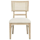 Kailani Rattan Cane Dining Side Chair Beige Oak (Set of 2)