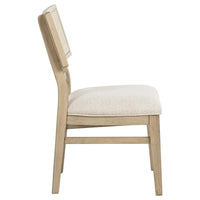 Kailani Rattan Cane Dining Side Chair Beige Oak (Set of 2)