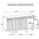 Kailani 4-door Cane Sideboard Buffet Cabinet Beige Oak