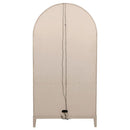 Kailani 4-Door Cane Dining Vitrine Display Cabinet Beige Oak