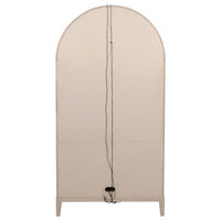Kailani 4-Door Cane Dining Vitrine Display Cabinet Beige Oak