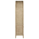 Kailani 4-Door Cane Dining Vitrine Display Cabinet Beige Oak