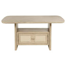 Kailani 8-piece Counter Dining Set with Cabinet Beige Oak