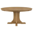 Hartville 5-piece Round Dining Table Set Natural Light Brown