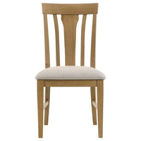 Hartville 5-piece Round Dining Table Set Natural Light Brown