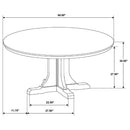 Hartville 7-piece Round Dining Table Set Natural Light Brown