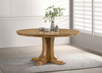 Home & Sleep Outlet - Hartville 60-inch Round Dining Table Natural Light Brown