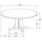 Home & Sleep Outlet - Hartville 60-inch Round Dining Table Natural Light Brown