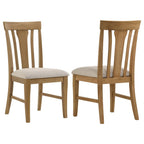 Home & Sleep Outlet - Hartville Dining Side Chair Natural Light Brown (Set of 2)