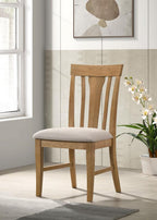 Home & Sleep Outlet - Hartville Dining Side Chair Natural Light Brown (Set of 2)