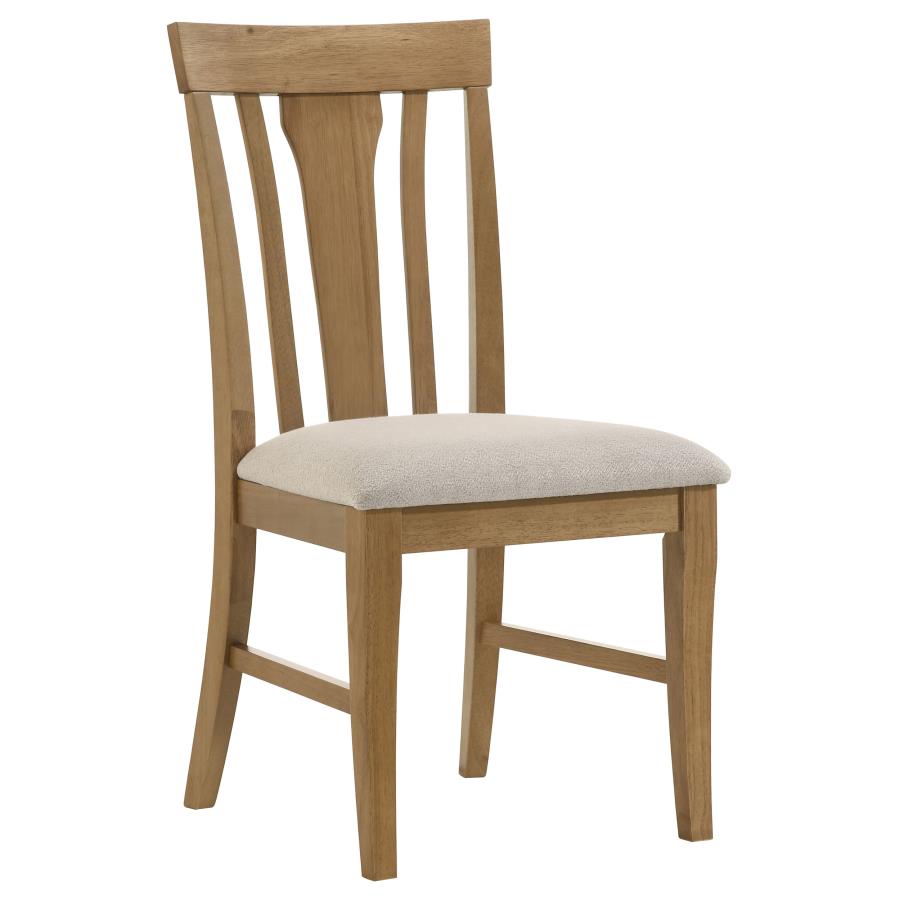 Home & Sleep Outlet - Hartville Dining Side Chair Natural Light Brown (Set of 2)