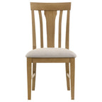 Home & Sleep Outlet - Hartville Dining Side Chair Natural Light Brown (Set of 2)