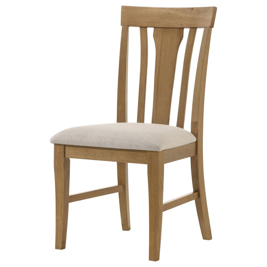 Home & Sleep Outlet - Hartville Dining Side Chair Natural Light Brown (Set of 2)