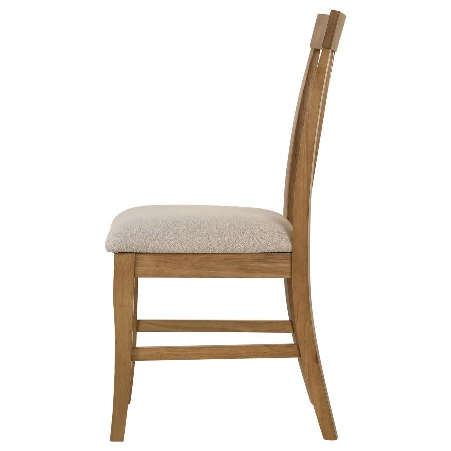 Home & Sleep Outlet - Hartville Dining Side Chair Natural Light Brown (Set of 2)