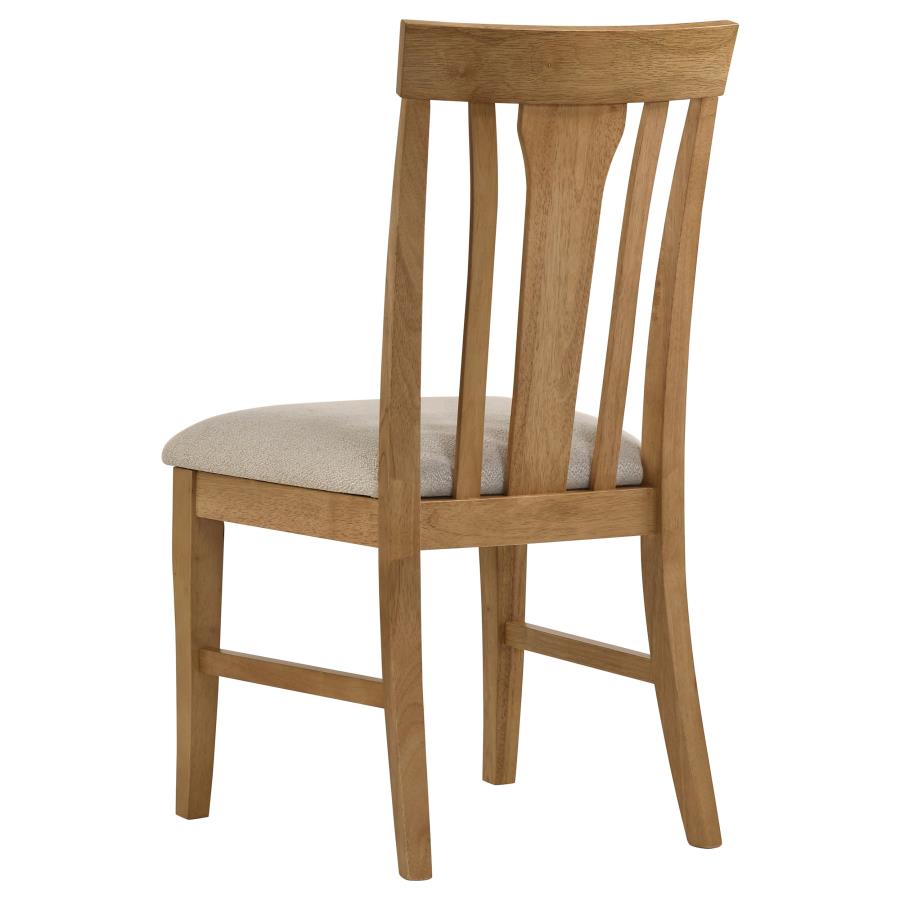 Home & Sleep Outlet - Hartville Dining Side Chair Natural Light Brown (Set of 2)