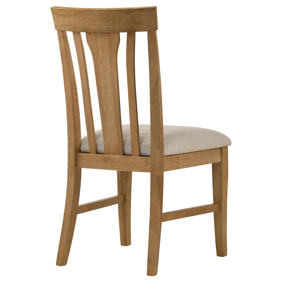 Home & Sleep Outlet - Hartville Dining Side Chair Natural Light Brown (Set of 2)