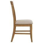 Home & Sleep Outlet - Hartville Dining Side Chair Natural Light Brown (Set of 2)