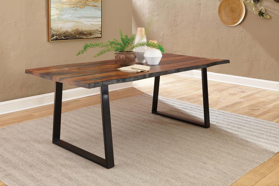 Home & Sleep Outlet - Ditman 80-inch Live Edge Dining Table Grey Sheesham
