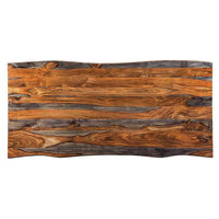 Ditman 80-inch Live Edge Dining Table Grey Sheesham