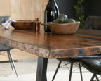 Home & Sleep Outlet - Ditman 80-inch Live Edge Dining Table Grey Sheesham