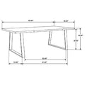 Home & Sleep Outlet - Ditman 80-inch Live Edge Dining Table Grey Sheesham