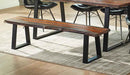 Ditman Live Edge Wood Dining Bench Grey Sheesham