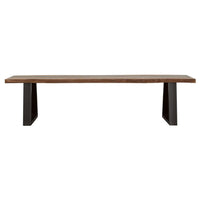 Ditman Live Edge Wood Dining Bench Grey Sheesham