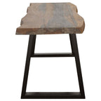 Home & Sleep Outlet - Ditman Live Edge Wood Dining Bench Grey Sheesham