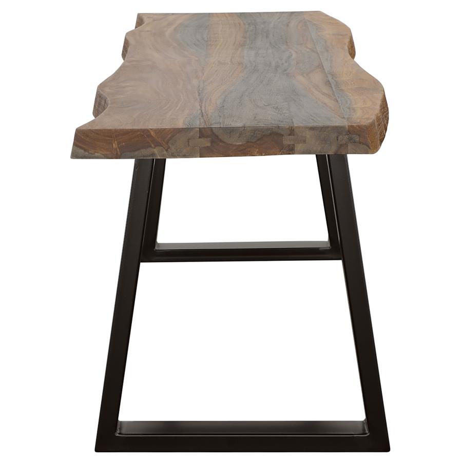 Home & Sleep Outlet - Ditman Live Edge Wood Dining Bench Grey Sheesham