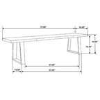 Home & Sleep Outlet - Ditman Live Edge Wood Dining Bench Grey Sheesham