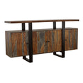 Home & Sleep Outlet - Ditman 4-door Solid Wood Sideboard Buffet Grey Sheesham