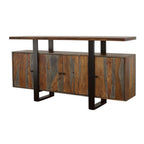 Home & Sleep Outlet - Ditman 4-door Solid Wood Sideboard Buffet Grey Sheesham