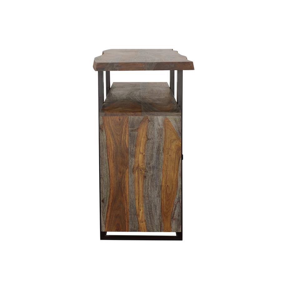 Home & Sleep Outlet - Ditman 4-door Solid Wood Sideboard Buffet Grey Sheesham