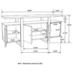Home & Sleep Outlet - Ditman 4-door Solid Wood Sideboard Buffet Grey Sheesham