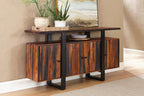 Home & Sleep Outlet - Ditman 4-door Solid Wood Sideboard Buffet Grey Sheesham