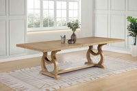 Brockway 104-inch Extension Leaf Dining Table Barley Brown