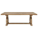 Brockway 104-inch Extension Leaf Dining Table Barley Brown