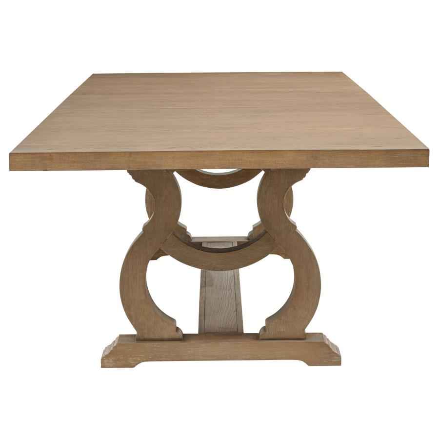 Brockway 104-inch Extension Leaf Dining Table Barley Brown