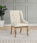 Brockway Upholstered Arm Chair Barley Brown (Set of 2)