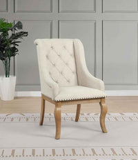 Brockway Upholstered Arm Chair Barley Brown (Set of 2)