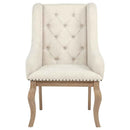 Brockway Upholstered Arm Chair Barley Brown (Set of 2)