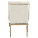 Brockway Upholstered Arm Chair Barley Brown (Set of 2)