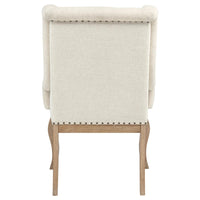 Brockway Upholstered Arm Chair Barley Brown (Set of 2)