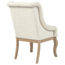 Brockway Upholstered Arm Chair Barley Brown (Set of 2)