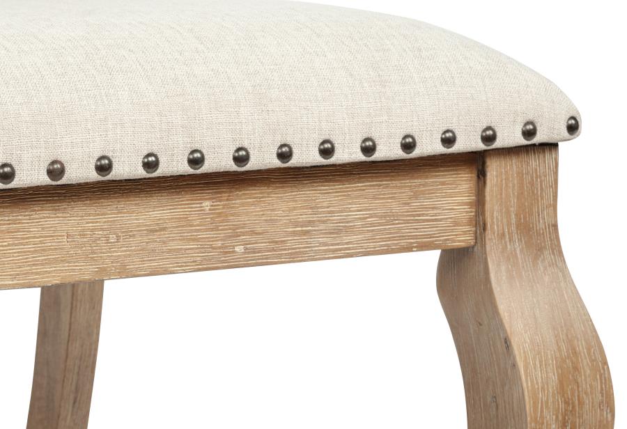 Brockway Upholstered Arm Chair Barley Brown (Set of 2)