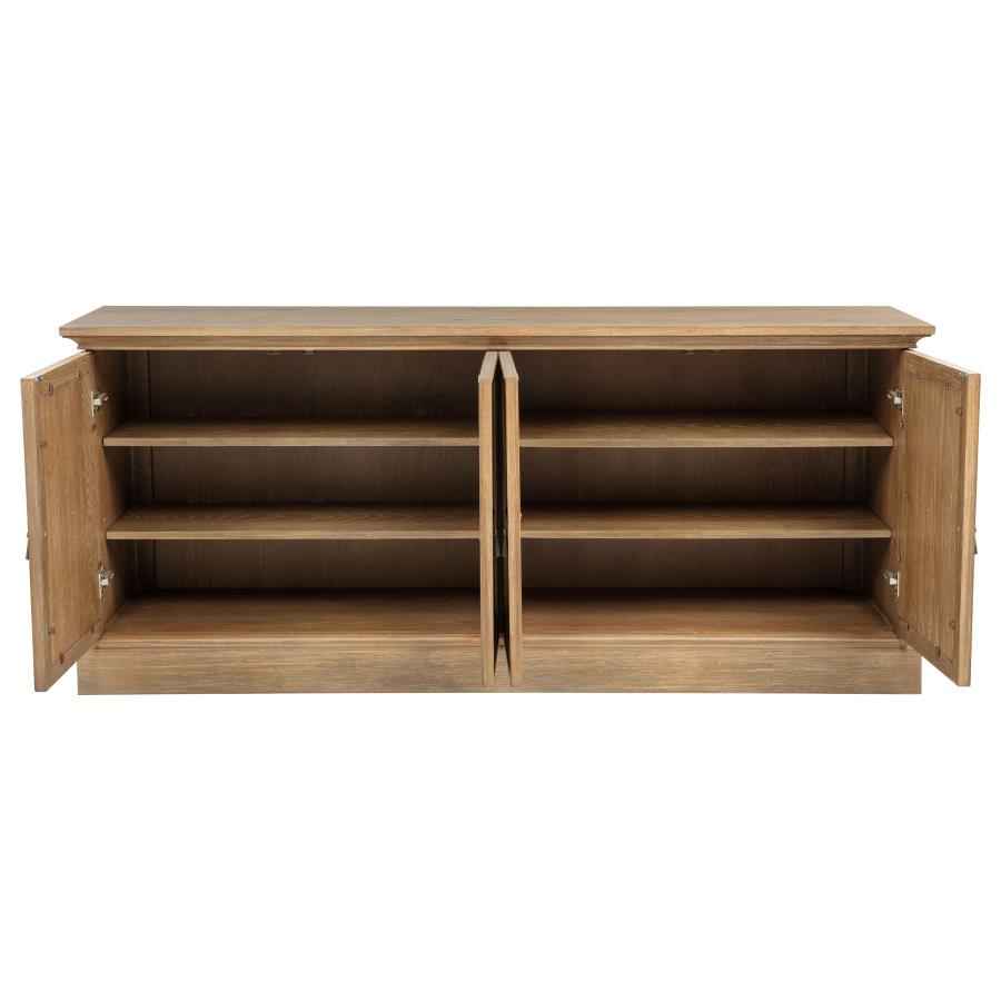 Brockway 4-door Dining Sideboard Buffet Cabinet Barley Brown