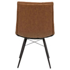 Home & Sleep Outlet - Aiken Faux Leather Upholstered Dining Side Chair Saddle Brown (Set of 4)
