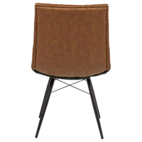 Aiken Faux Leather Upholstered Dining Side Chair Saddle Brown (Set of 4)