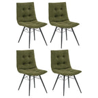 Home & Sleep Outlet - Aiken Fabric Upholstered Dining Side Chair Saddle Forest Green (Set of 4)