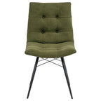 Home & Sleep Outlet - Aiken Fabric Upholstered Dining Side Chair Saddle Forest Green (Set of 4)